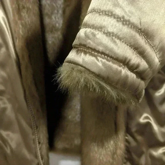 The Children’s Place Girl’s Reversible Coat Satin/ Faux Fur Sz. 10-12 - Picture 12 of 13